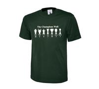 Liverpool Champions Wall Printed On T-Shirt, Football Lover Trophy Icons 20 Times League Winner Gift Tee Top (UK, Alpha, S, XXL, Regular, Regular, LR, Bottle Green)