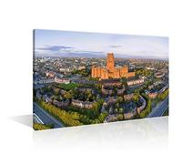 Liverpool City Skylines in the UK Canvas Wall Art 1 Panel Urban Landscape Pictures Bathroom Decor Wall Art Wall Decor for Bedroom Print on Canvas Stretched and Framed Ready to Hang (16" Wx24 H)