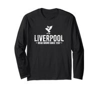 Liverpool Dead Sound Since 1207 Liver Bird Aged White Print Long Sleeve T-Shirt