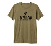 Liverpool Dead Sound Since 1207 Liver Bird Black Aged Print Premium T-Shirt