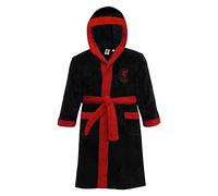 Liverpool Dressing Gown Robe Boys Fleece Official Football Black 11-12 Yrs