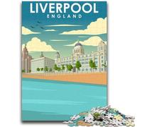 Liverpool England Art 1000 Pieces Jigsaw Puzzle For Adults Teens, Toys Educational Games Stress Relieving Secret Santa Gifts for And Age 14 1000pcs(26x38cm)