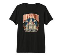 Liverpool England Beat City Royal Liver Building Premium T-Shirt