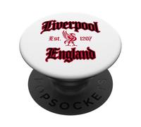 Liverpool England Est. 1207 Black and Red PopSockets Adhesive PopGrip