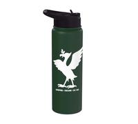 Liverpool England Est. 1207 Colossal Liver Bird White Print Stainless Steel Insulated Water Bottle