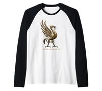 Liverpool England Est. 1207 Colossal Liverbird Bronze Raglan Baseball Tee