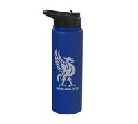 Liverpool England Est. 1207 Colossal Liverbird Grey Aged Stainless Steel Insulated Water Bottle