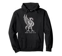 Liverpool England Est. 1207 Colossal Liverbird Grey Print Pullover Hoodie