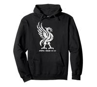 Liverpool England Est. 1207 Colossal Liverbird White Aged Pullover Hoodie