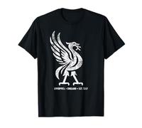 Liverpool England Est. 1207 Colossal Liverbird White Aged T-Shirt