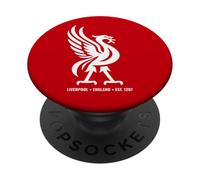 Liverpool England Est. 1207 Colossal Liverbird White Print PopSockets Adhesive PopGrip