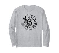 Liverpool England Est. 1207 Round Black Distressed Print Long Sleeve T-Shirt