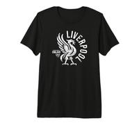 Liverpool England Est. 1207 Round White Distressed Print Premium T-Shirt