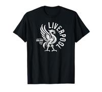 Liverpool England Est. 1207 Round White Distressed Print T-Shirt