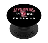 Liverpool England Est. 1207 Throwback Distressed Print PopSockets Adhesive PopGrip