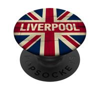 Liverpool England Great Britain UK Flag Born And Bred Music PopSockets Adhesive PopGrip