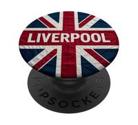Liverpool England Great Britain UK Flag Born And Bred Music PopSockets Adhesive PopGrip