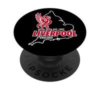 Liverpool England Map Est. 1207 with Liverbird PopSockets Adhesive PopGrip