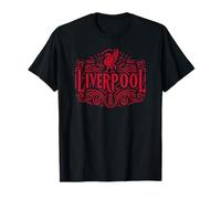 Liverpool England Ornate Red Print T-Shirt