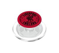 Liverpool England Photocopy Style Round Black Print PopSockets PopGrip for MagSafe