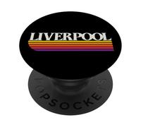 Liverpool England Retro Graphic - Liverpool UK PopSockets Adhesive PopGrip