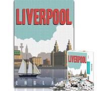 Liverpool England Travel 1000 Piece Jigsaw Puzzles for Adults Gifts,Help The Brain Exercise Addictive Toys to Cultivate Patience Great Gift 50x75cm