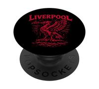 Liverpool England Zine Ink Liver Bird Red Print PopSockets Adhesive PopGrip