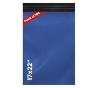 LIVERPOOL ENTERPRISES LTD 100 Pcs Blue Parcel Bags - Tamper-Proof Self-Seal Mailing & Postage Bag for Shipping, Packaging & Delivery - Size 17x22 Inches