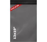 LIVERPOOL ENTERPRISES LTD Grey Mailing Bags 13x19 Inch - Strong Waterproof Postage Bags for Parcels - Tear-Resistant Self-Seal Poly Mailers - Pack of 100