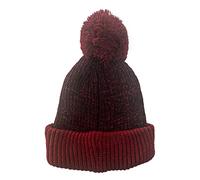 LIVERPOOL ENTERPRISES LTD Keep Cosy Kids Black Thermal Single Pom Pom Hat (Marl Red)