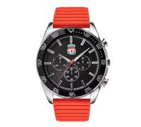 Liverpool F.C. Adults LFC Silver Chronograph Football Quartz Watch with Red Strap