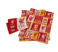 Liverpool F.C. Official Liverpool Football Club Gift Wrapping Paper, Includes 2 Sheets and 2 Gift Tags, Multi, b01gwplv