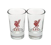 Liverpool F.C. - Shooter Glasses (One Size) (Clear/Red), 2 Pack, Officially Licensed, Logo, Red, One Size