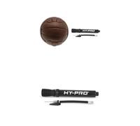 Liverpool F.C. Unisex-Youth LI03478 Heritage Football, Brown, Size 5 + Hy-Pro Fast Dual Action Portable Pump