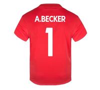 Liverpool FC Boys A.Becker 1 Poly T-Shirt Red White 6-7 Years