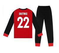 Liverpool FC Boys Ekitike 22 Long Pyjamas Red Black 7-8 Years