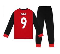 Liverpool FC Boys Isak 9 Long Pyjamas Red Black 5-6 Years
