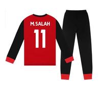 Liverpool FC Boys M.Salah 11 Long Pyjamas Red Black 11-12 Years