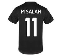 Liverpool FC Boys Salah 11 Poly T-Shirt Black 6-7 Years