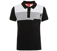 Liverpool FC Childrens/Kids Colour Block Polo Shirt (7-8 Years) (Black/Grey/White)