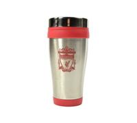 Liverpool FC Executive Metallic Travel Mug in Silver Liverpool FC Silver