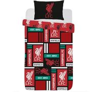 Liverpool fc football duvet cover sets Reversible bedding single double king size bed set with pillowcases lfc block Pattern gifts for boy (LFC Block Print, Single)