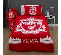 Character World Official Liverpool FC Single Duvet Cover Set, Tone Design | Red Reversible 2 Sided Football Bedding Cover Official Merchandise Including Matching Pillow Case