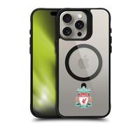 Liverpool FC LFC Crest Minimalist Logo Icon Black Shockproof Bumper Case [Military Grade Protection] Compatible with Apple iPhone 15 Pro Max and Compatible with MagSafe
