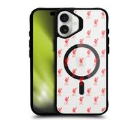 Liverpool FC LFC Liverbird Pattern Logo Icon Black Shockproof Bumper Case [Military Grade Protection] Compatible with Apple iPhone 16 Plus and Compatible with MagSafe