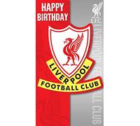 Liverpool FC LP047 Die-Cut Card Crest Birthday Card, Multi Colour, 12.8 x 0.2 x 23.2 cm, 9 x 5 inch