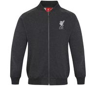 (Charcoal Grey, 3XL) Liverpool FC Official Football Gift Mens Retro Varsity Baseball Jacket