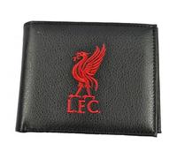 Liverpool FC Men's Embroidered Bi-Fold Wallet in Black Liverpool FC Black One Size
