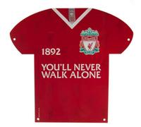 Liverpool FC Metal Wall Sign, Classic YNWA Home Shirt Design, 25 x 24 cm