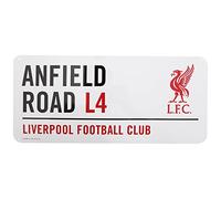 Liverpool FC Official Anfield Road Football Crest Street Sign (One Size) (White/Black/Red)